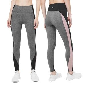 Lululemon Get Going Train Tight *28" Size 8 Heathered Black / Smoky Blush